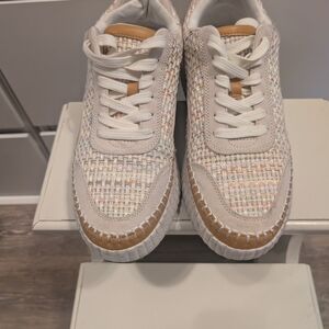 Universal Thread Woven Sneakers with White and Tan Accents
